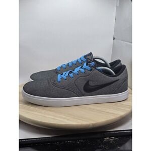 Mens Size 11 -Nike SB Check Solarsoft 843896-004 Black Gray Oreo Skater Sneakers